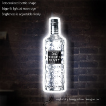 Edge-lit lighted Gin Whisky Rum Tequila Brandy Vodka Neon Lights Sign